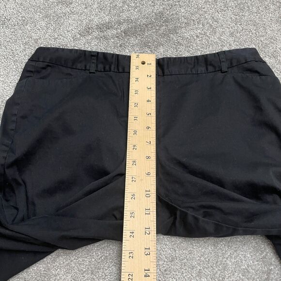 Van Heusen Stretch Extensible Cropped Pants Women 10 Black Mid Rise Cotton 34x23 - Picture 8 of 12